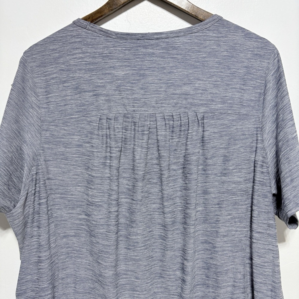 Duluth Trading TShirt Womens 2X Gray Stretch Active V Neck Short Sleeve Relaxed - Picture 4 of 9